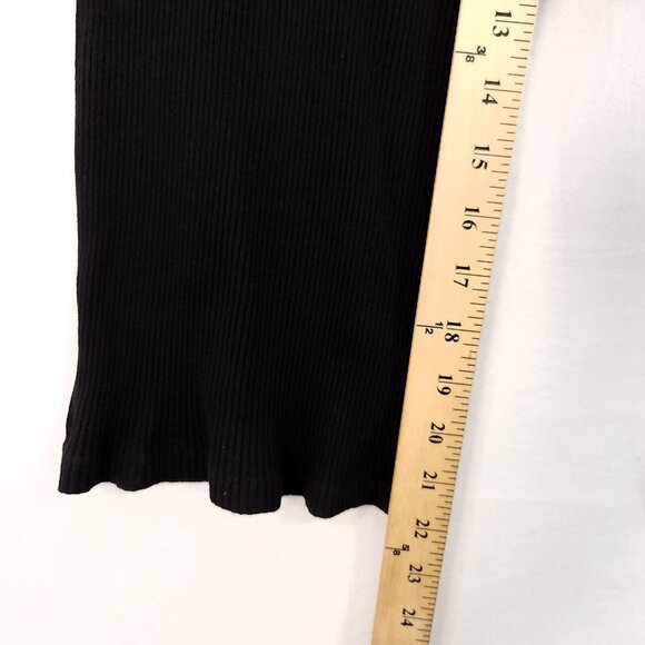 NBD Revolve Eden Jumpsuit Shoulder Tie Straps Ribbed Black Small Crop Straight - Picture 9 of 13